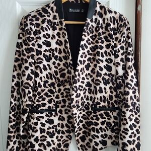 New York & Company Leopard Print Blazer